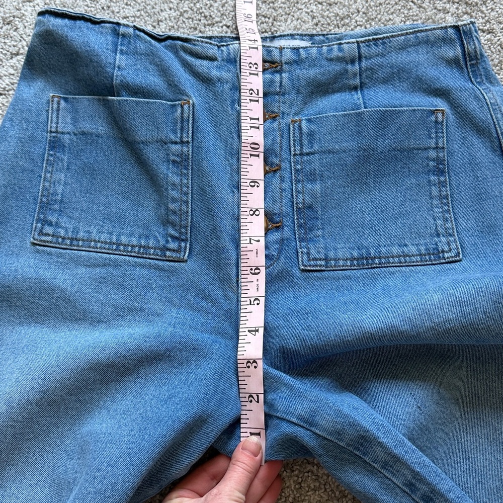 ZARA - Wide Leg : High Waisted Denim Jeans - Picture 7 of 9
